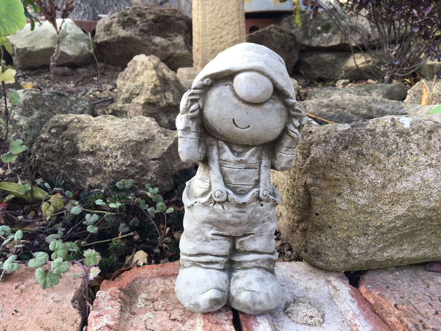 Stone Boy in Dungaree Ornament