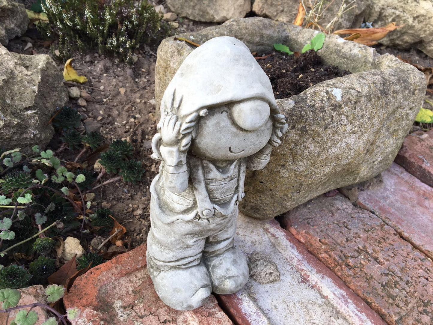 Stone Boy in Dungaree Ornament