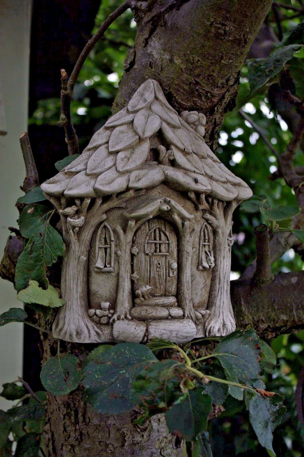Stone Fairy House Wall/Tree Plaque