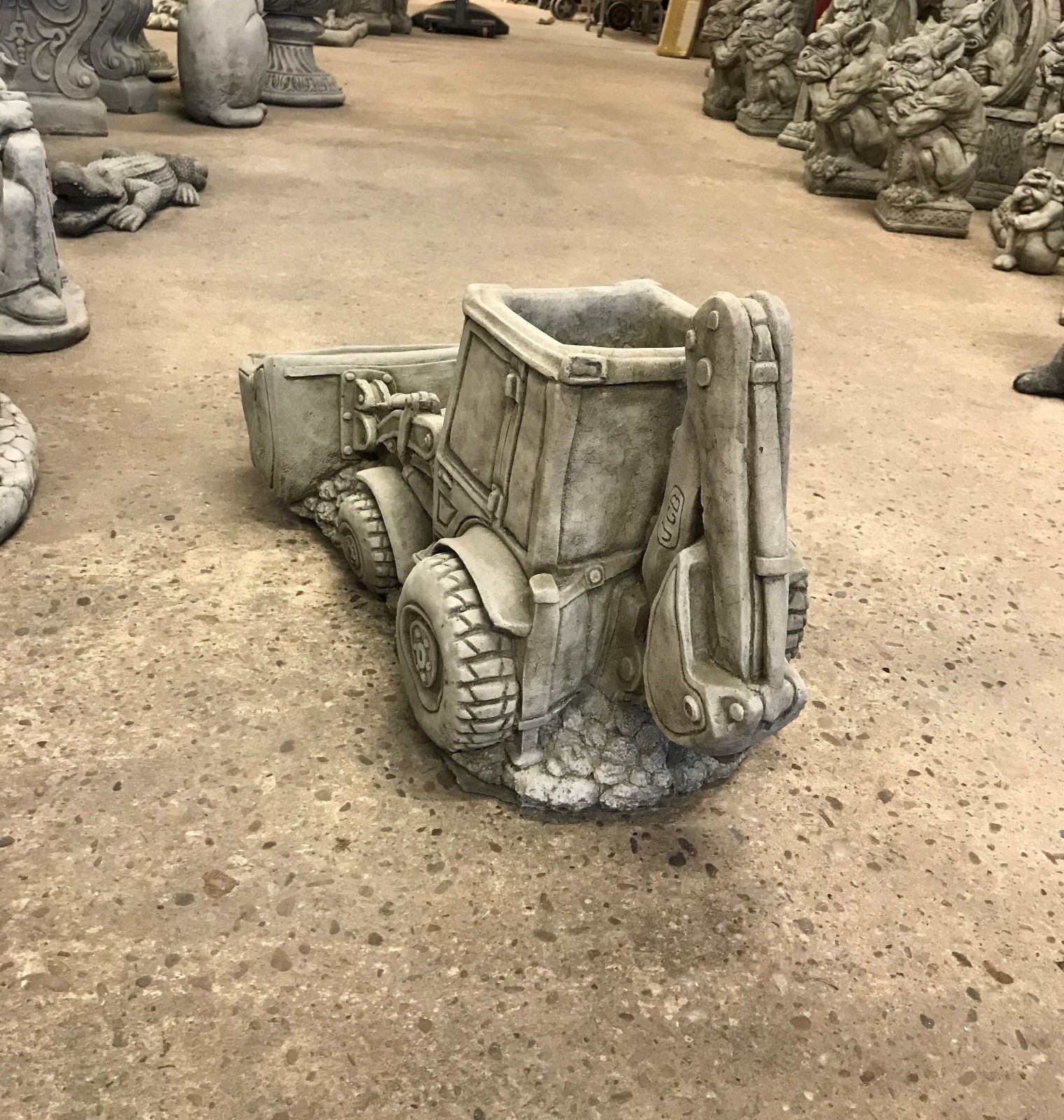 Stone JCB Shovel Digger Planter