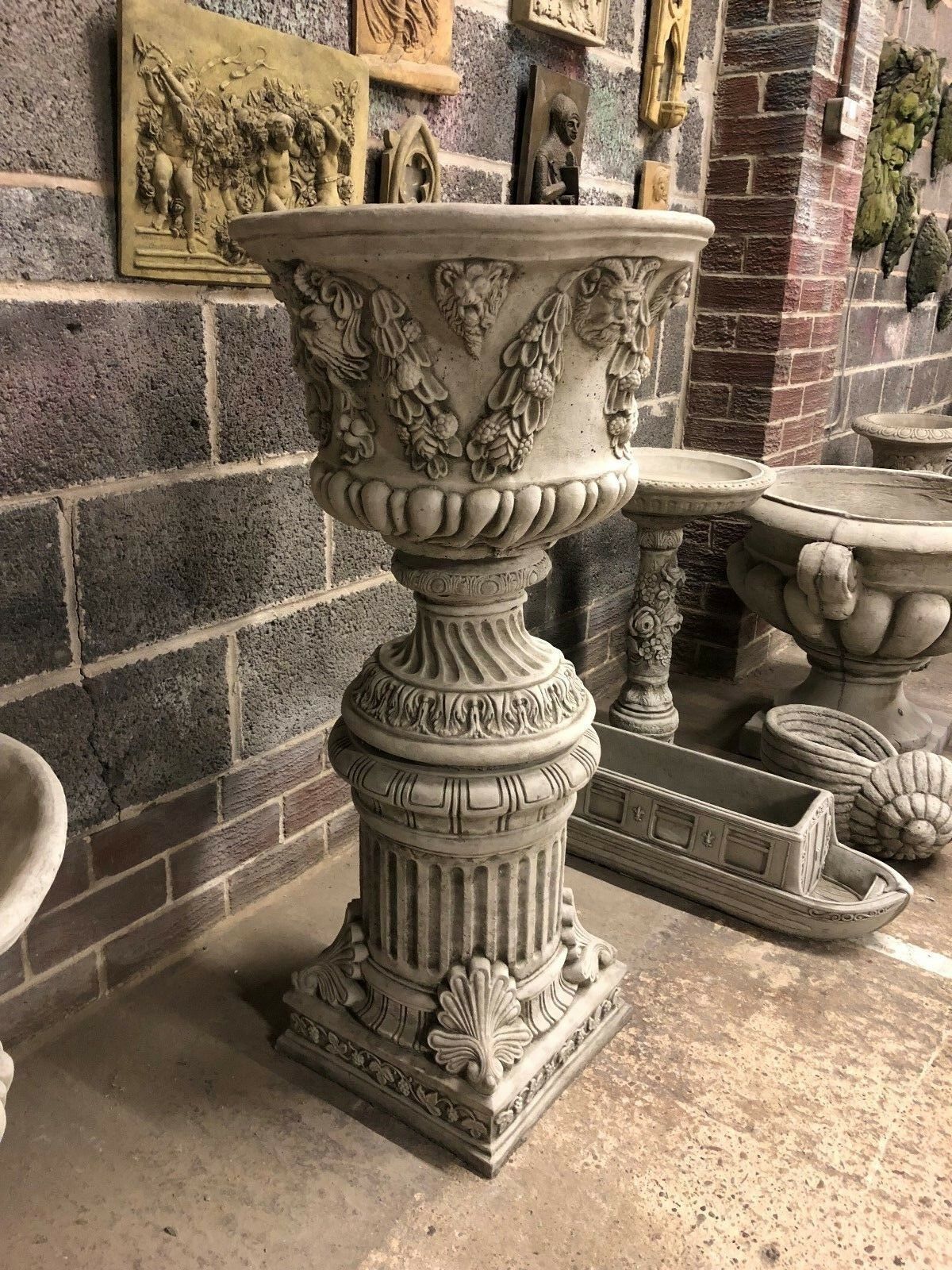 Bacchus Design Stone Garden Urn Planters