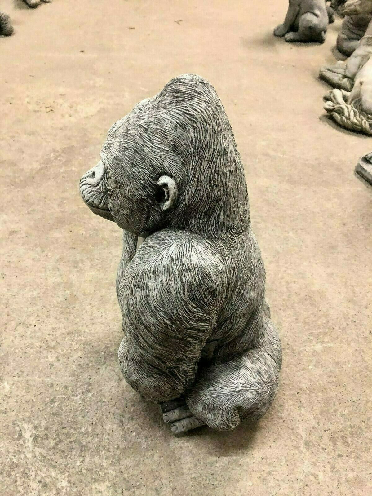 Stone Silverback Gorilla Ornament