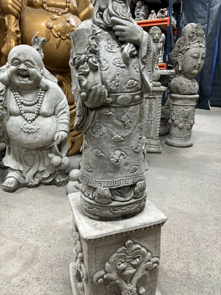 Stone Chinese Old Man (God of Longevity) Statue