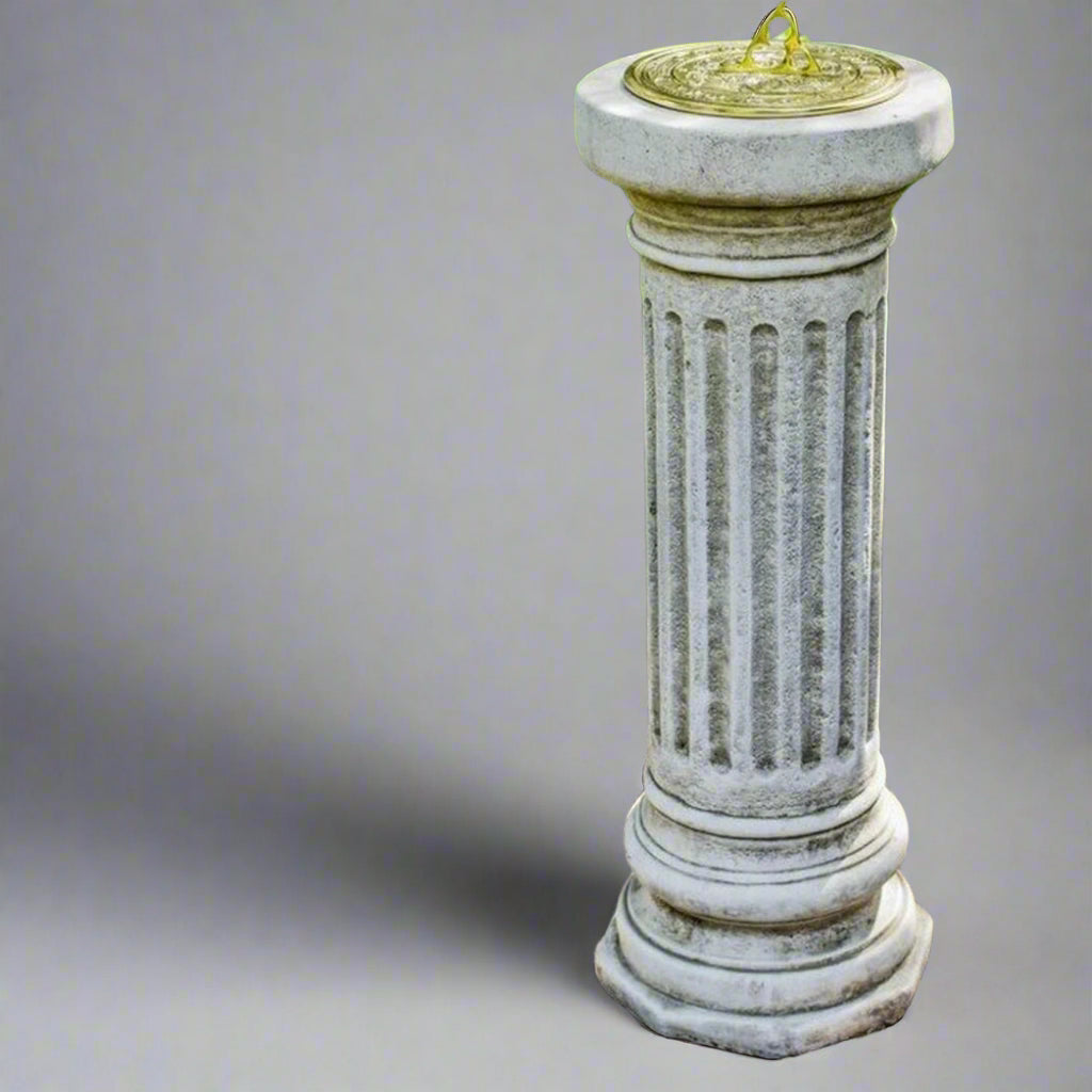 Tall Stone Classical Design Plinth Sundial