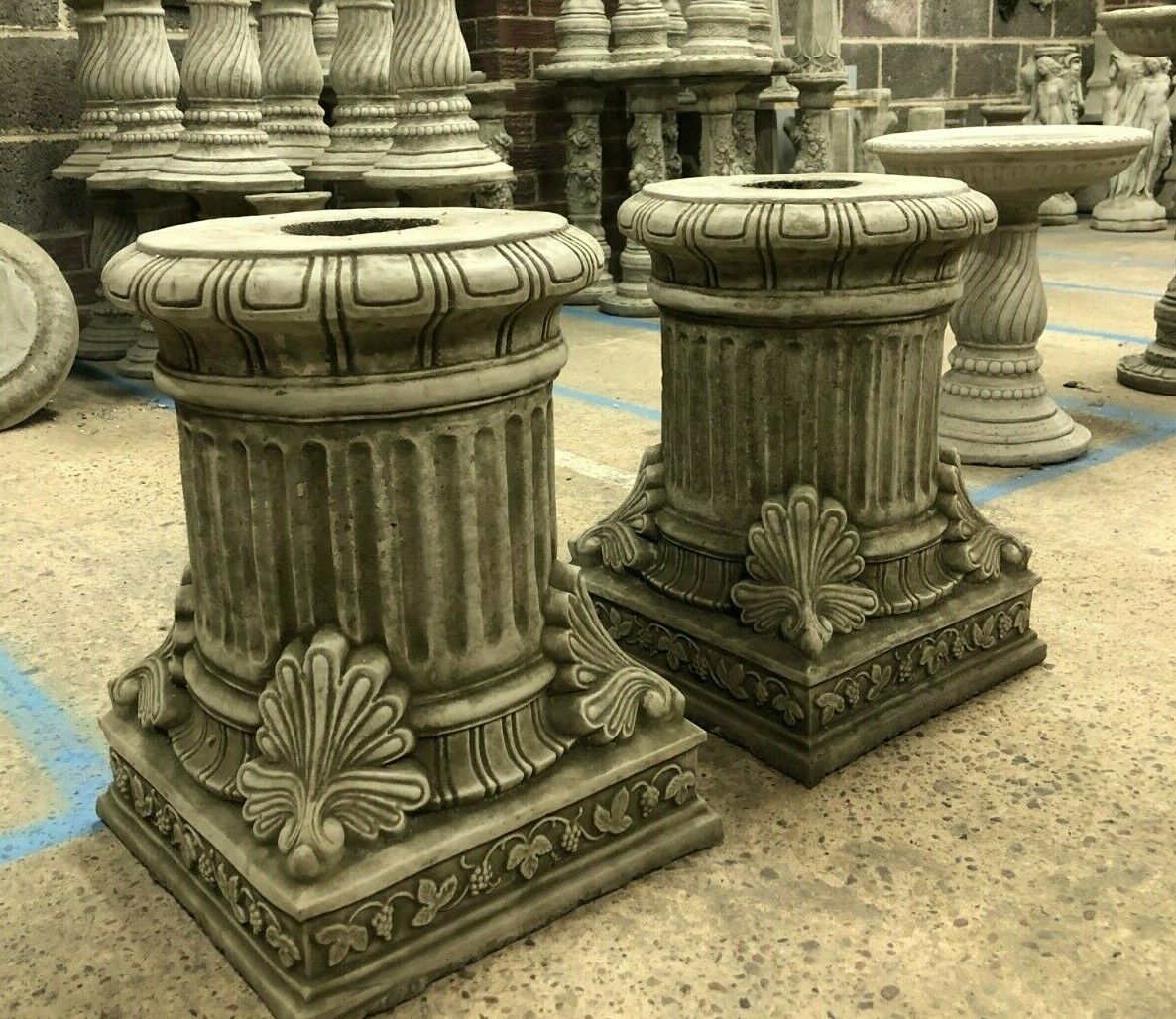 Pair of Stone Classical Style Plinths
