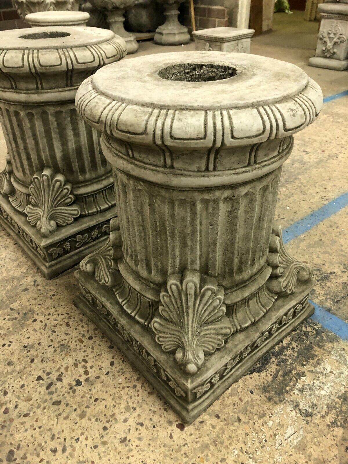 Pair of Stone Classical Style Plinths