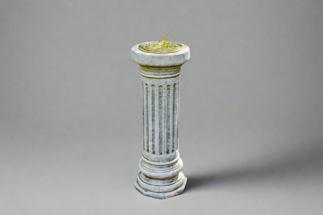 Tall Stone Classical Design Plinth Sundial