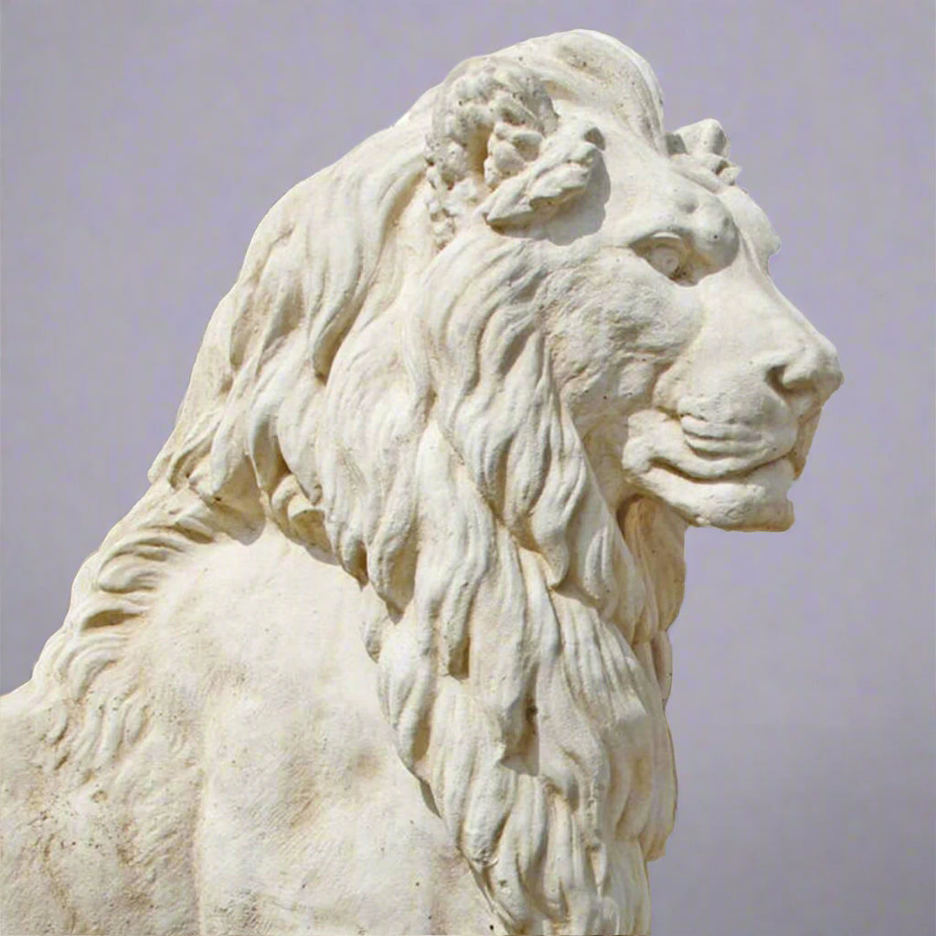 Pair of XL Lion Statues