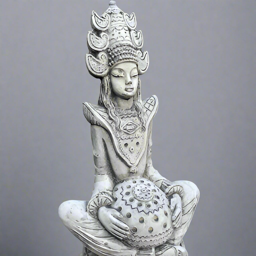 Stunning Stone Sitting Thai Goddess Statue