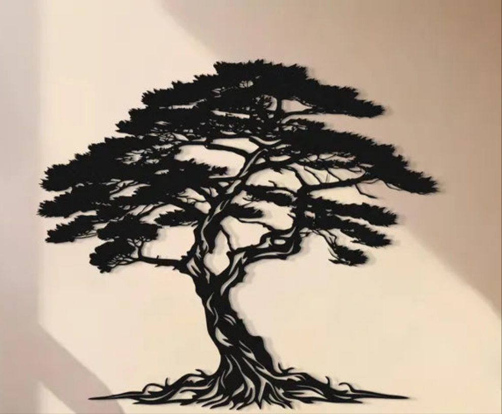 Black Metal Life Tree Wall Art 