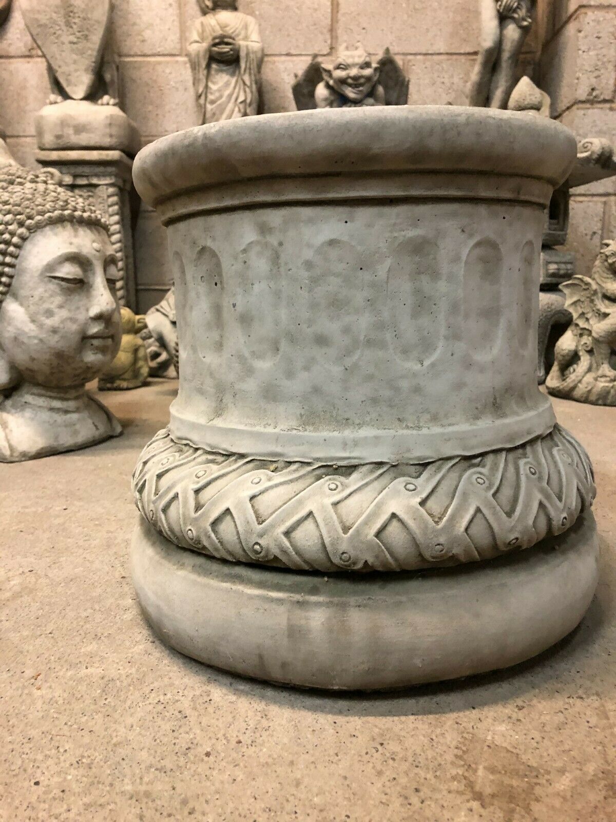 Stunning Stone Round Pedestal Garden Plinth