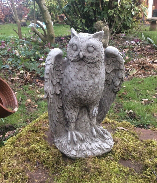 Stone Owl Bird Ornament 