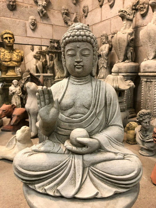 Stone Abhaya Buddha Statue 