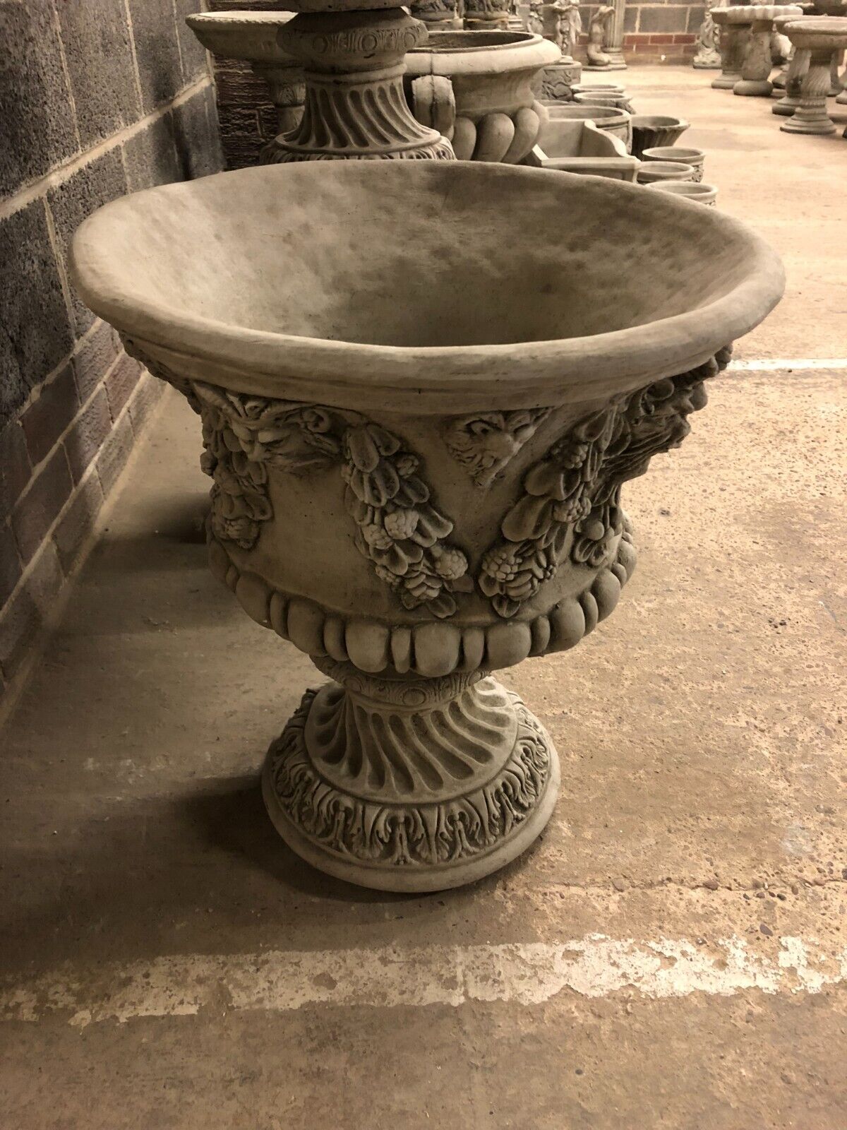 Stone Bacchus Planter/Vase 
