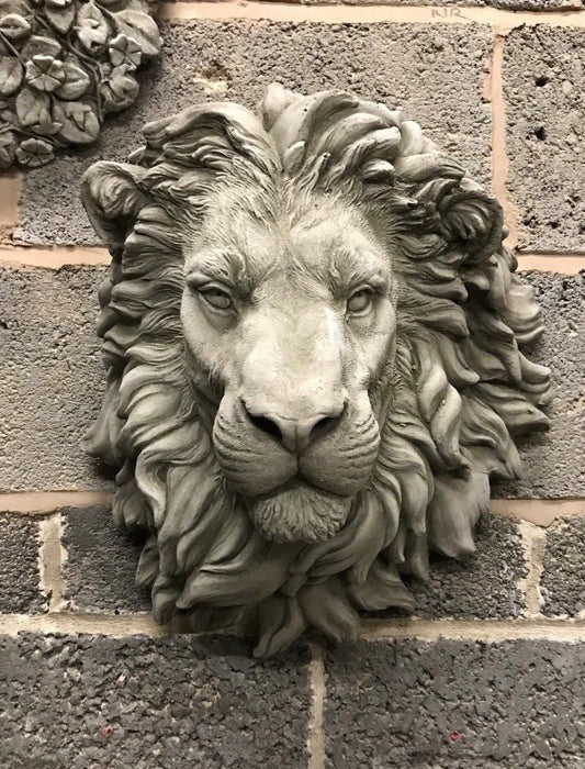 Stone King Lion Wall Plaque