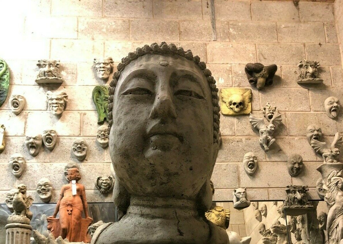 Stone Buddha's Head Statue