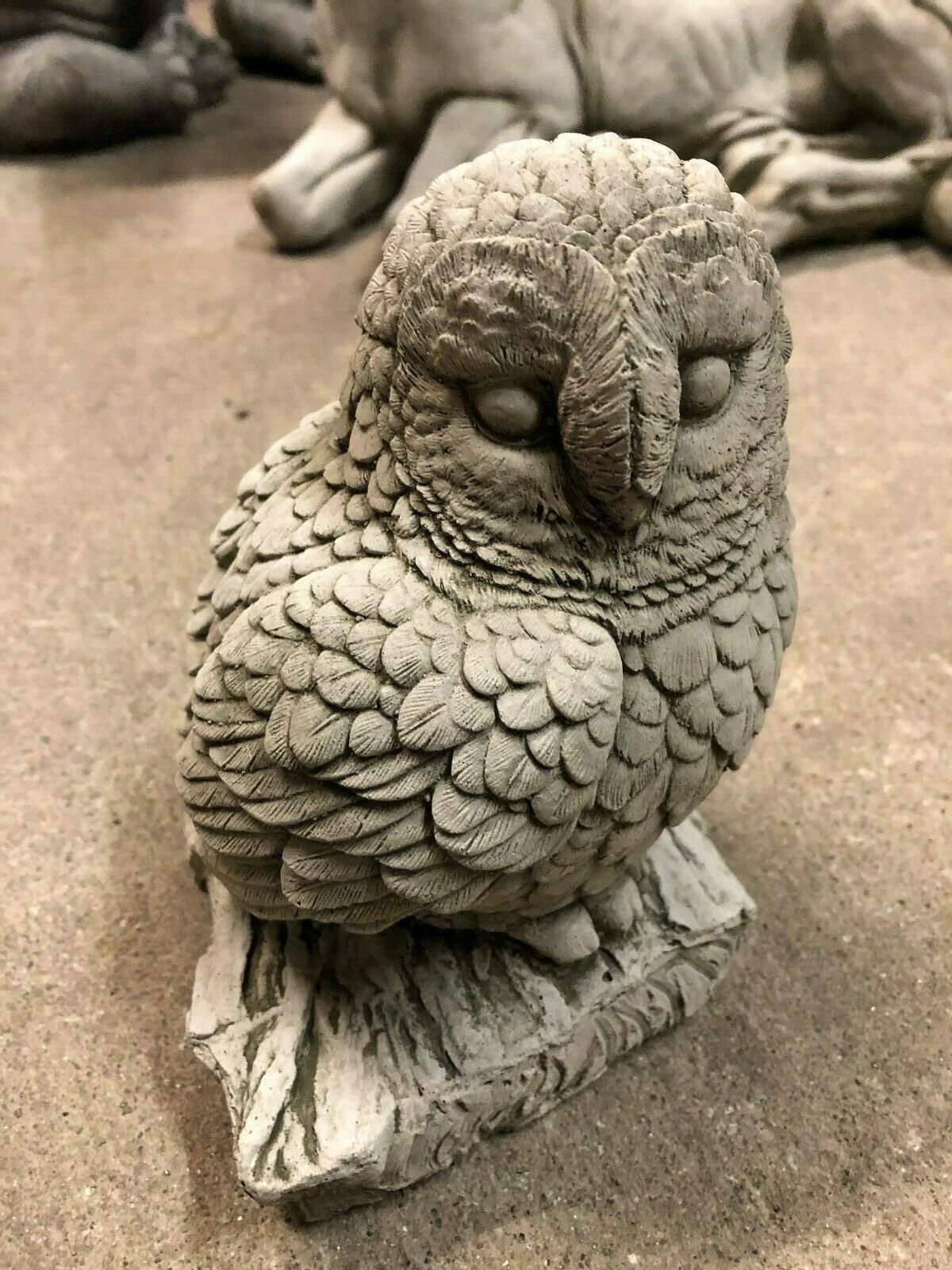 Stone Owl on Log Ornament