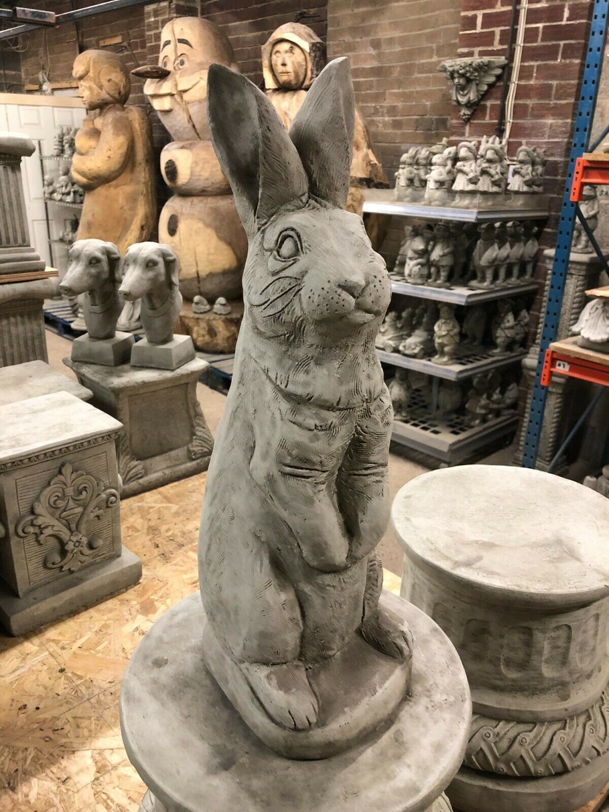 Stone Bunny Rabbit Ornament - Heavy & Durable | 48cm Tall ...
