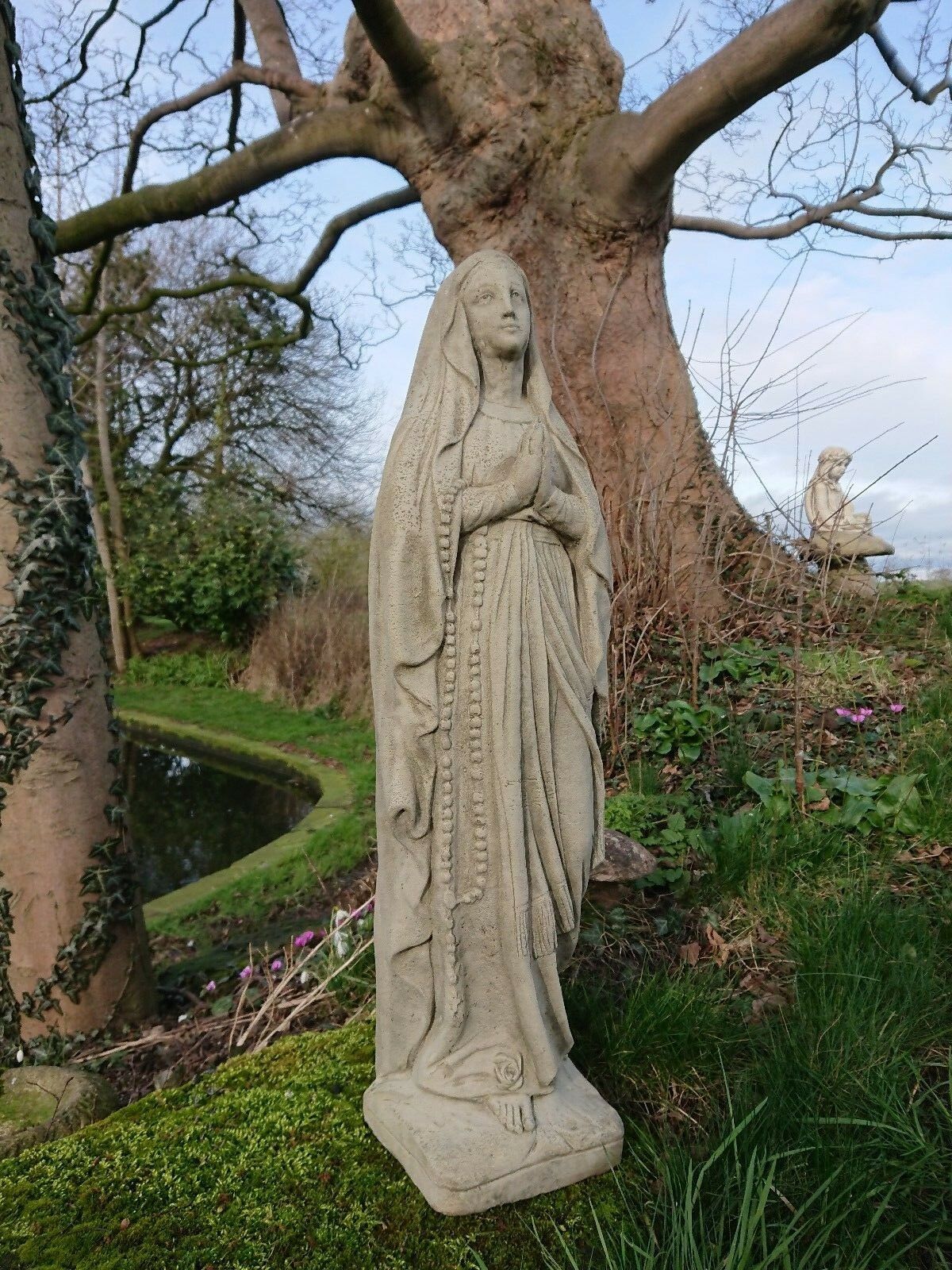 Stone Virgin Mary statue