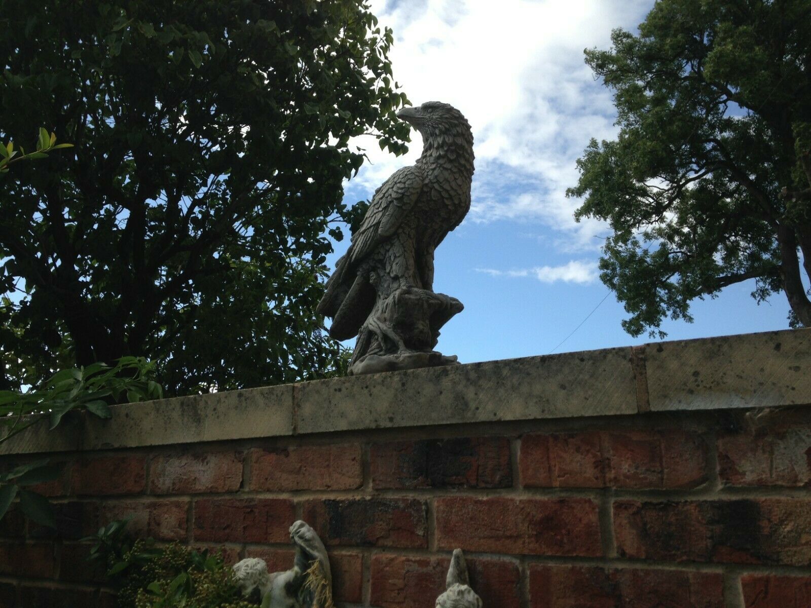 Stone Perched Eagle Ornament