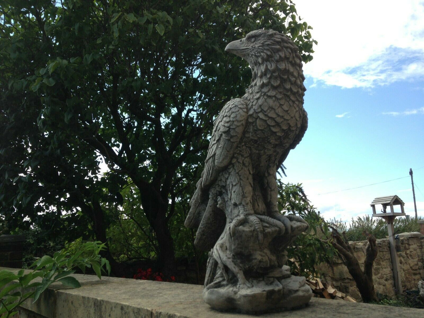 Stone Perched Eagle Ornament