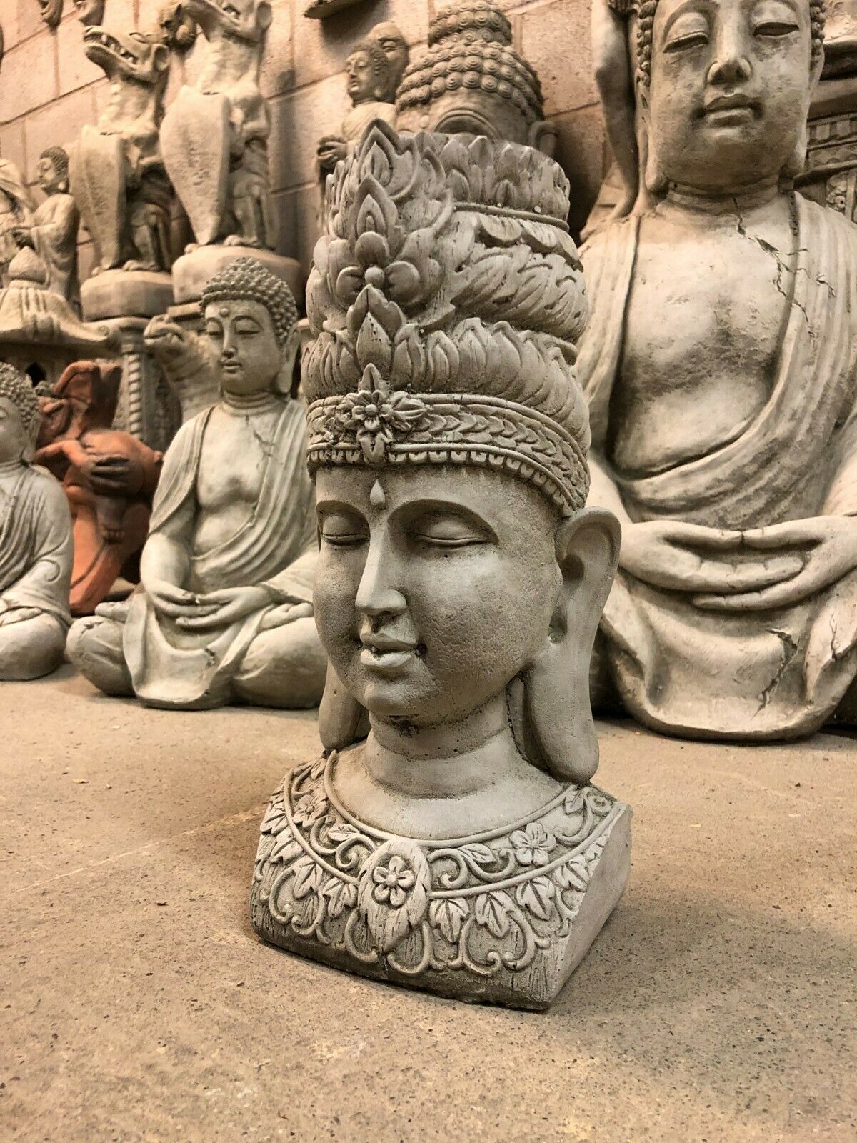 Stone Buddha's Head Ornament 