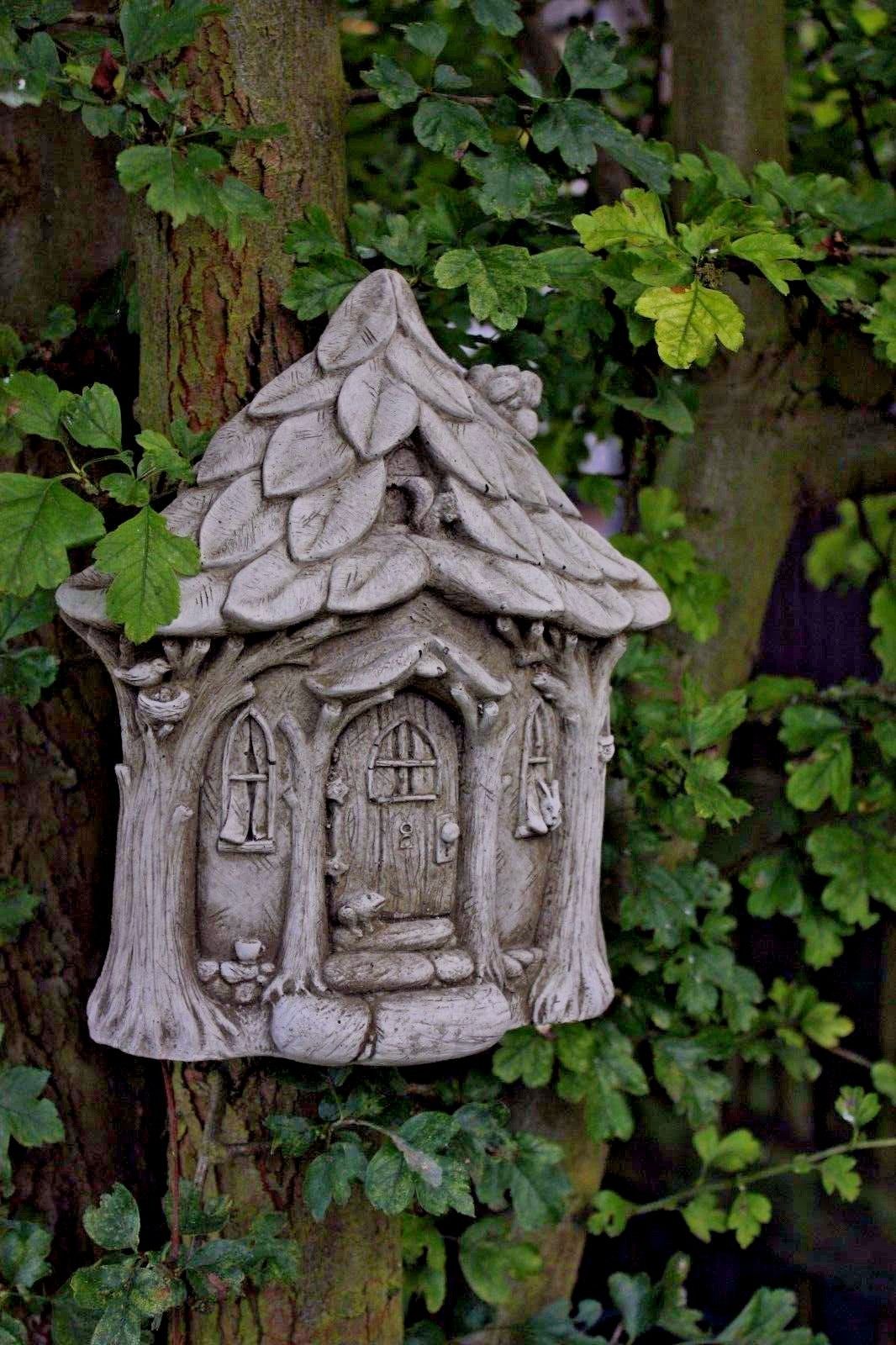 Stone Fairy House Wall/Tree Plaque 
