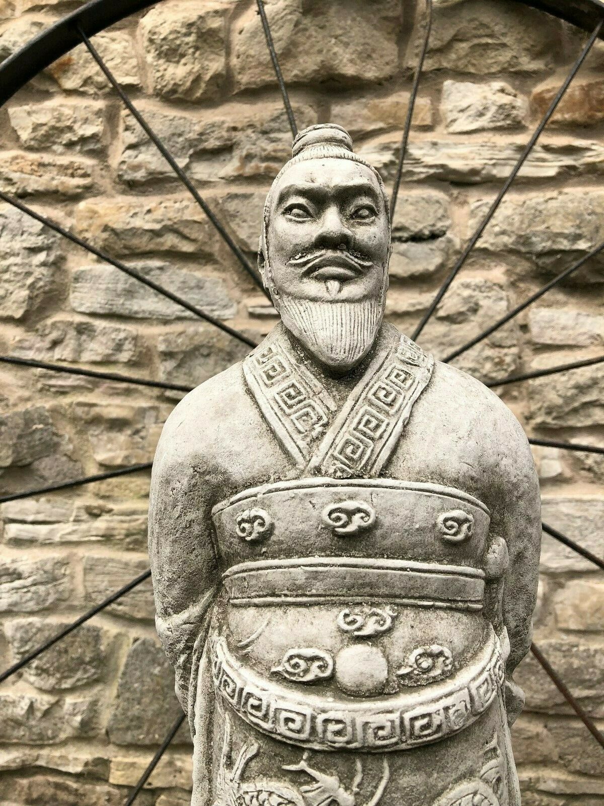 Stone Zhan Shi Warrior Plinth Statue
