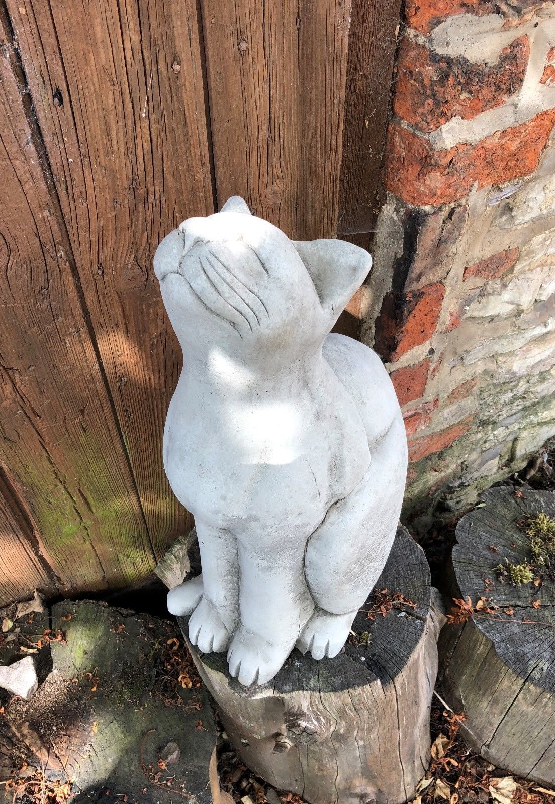 Stone Gazing Cat Ornament