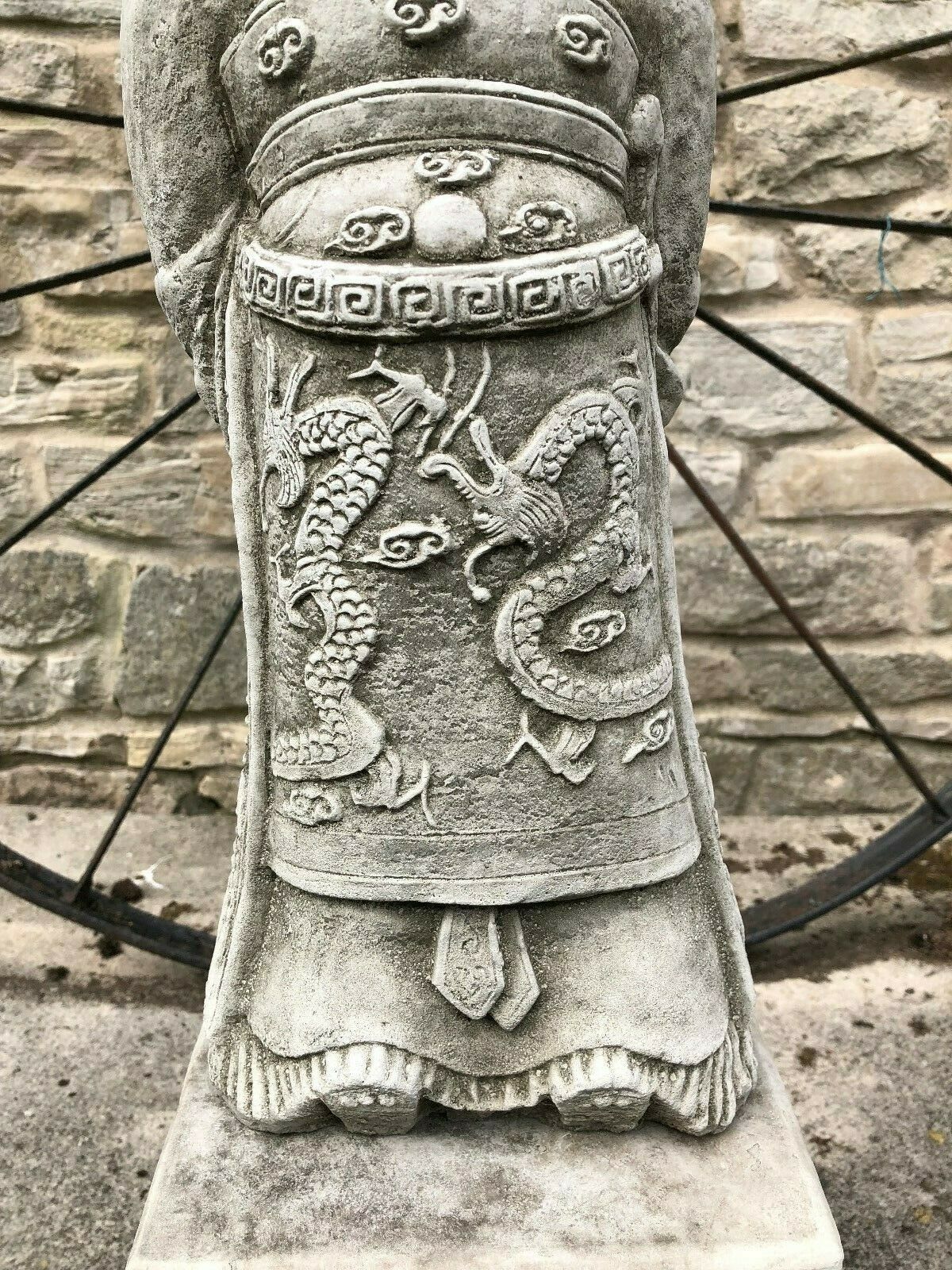 Stone Zhan Shi Warrior Plinth Statue