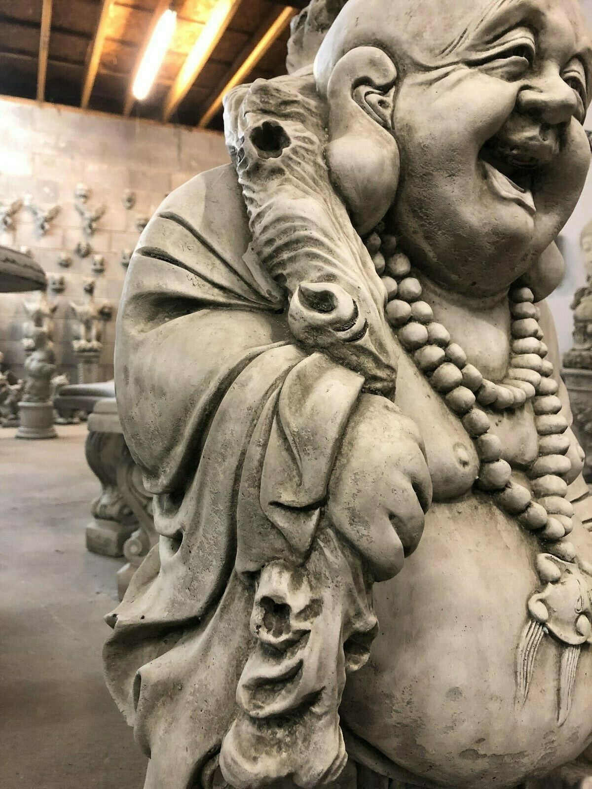 Stunning Stone Travelling Buddha Garden Statue