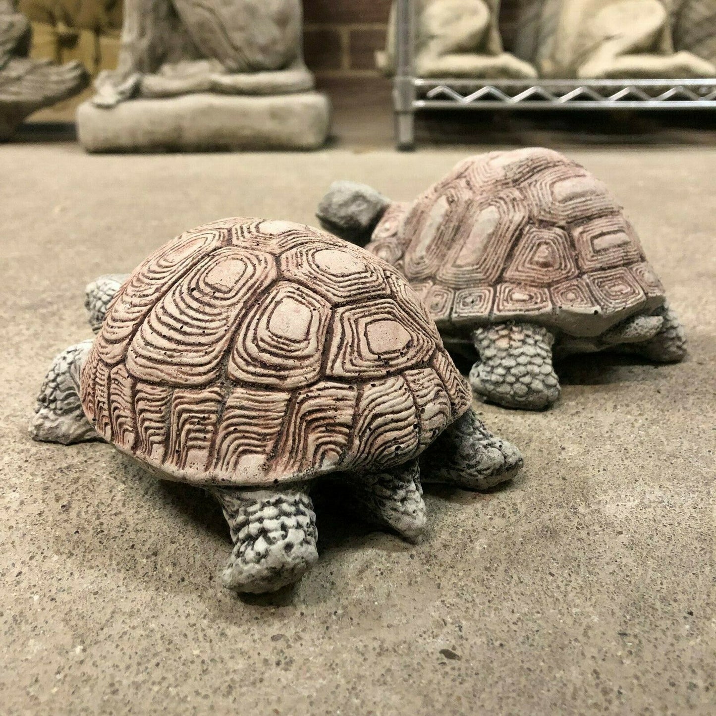 Pair of Stone Tortoise Ornaments