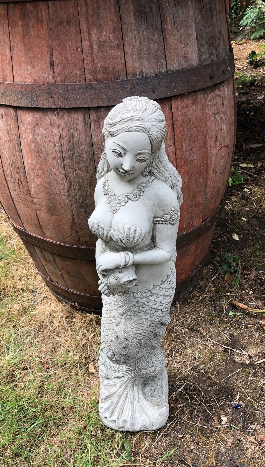 Stunning Stone Mermaid Garden Water Feature Ornament