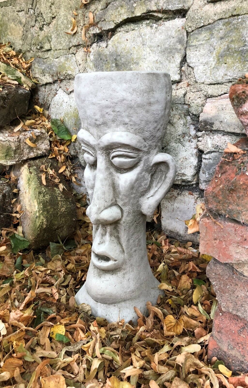 Stone Easter Island Head Planter 