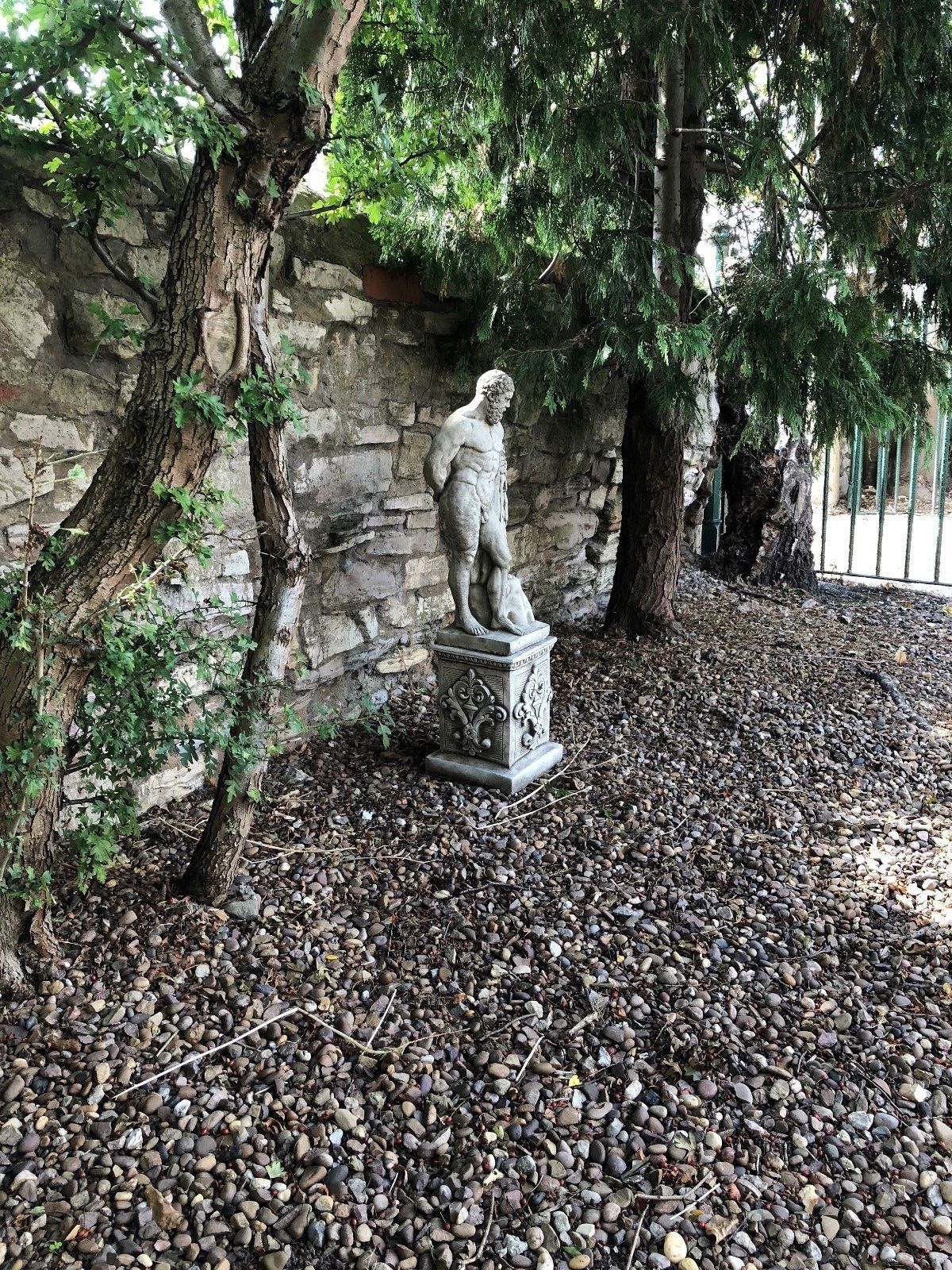 Stunning Stone Naked Hercules Sculpture Garden Statue