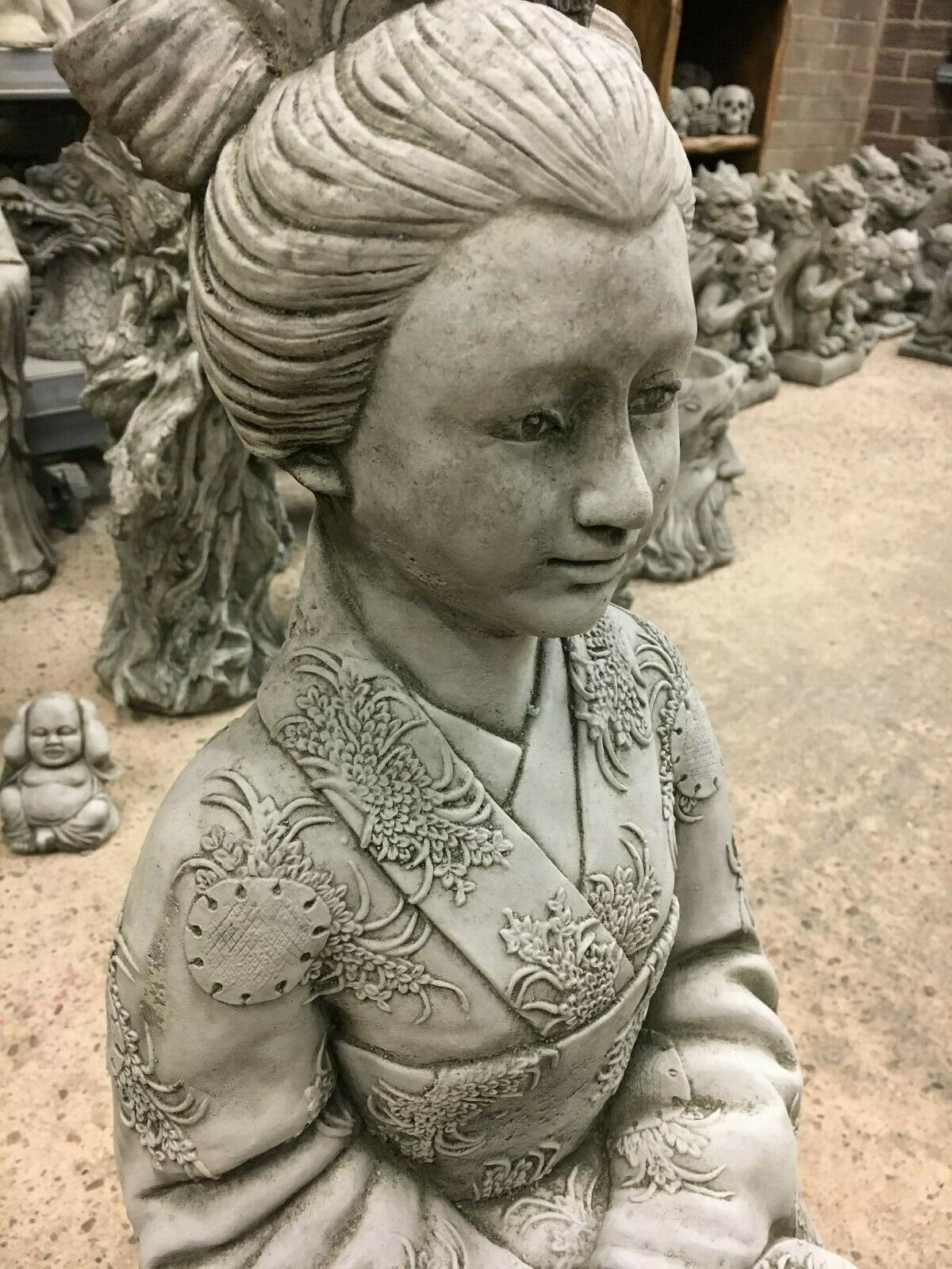 Stone Geisha/Geiko Lady Statue