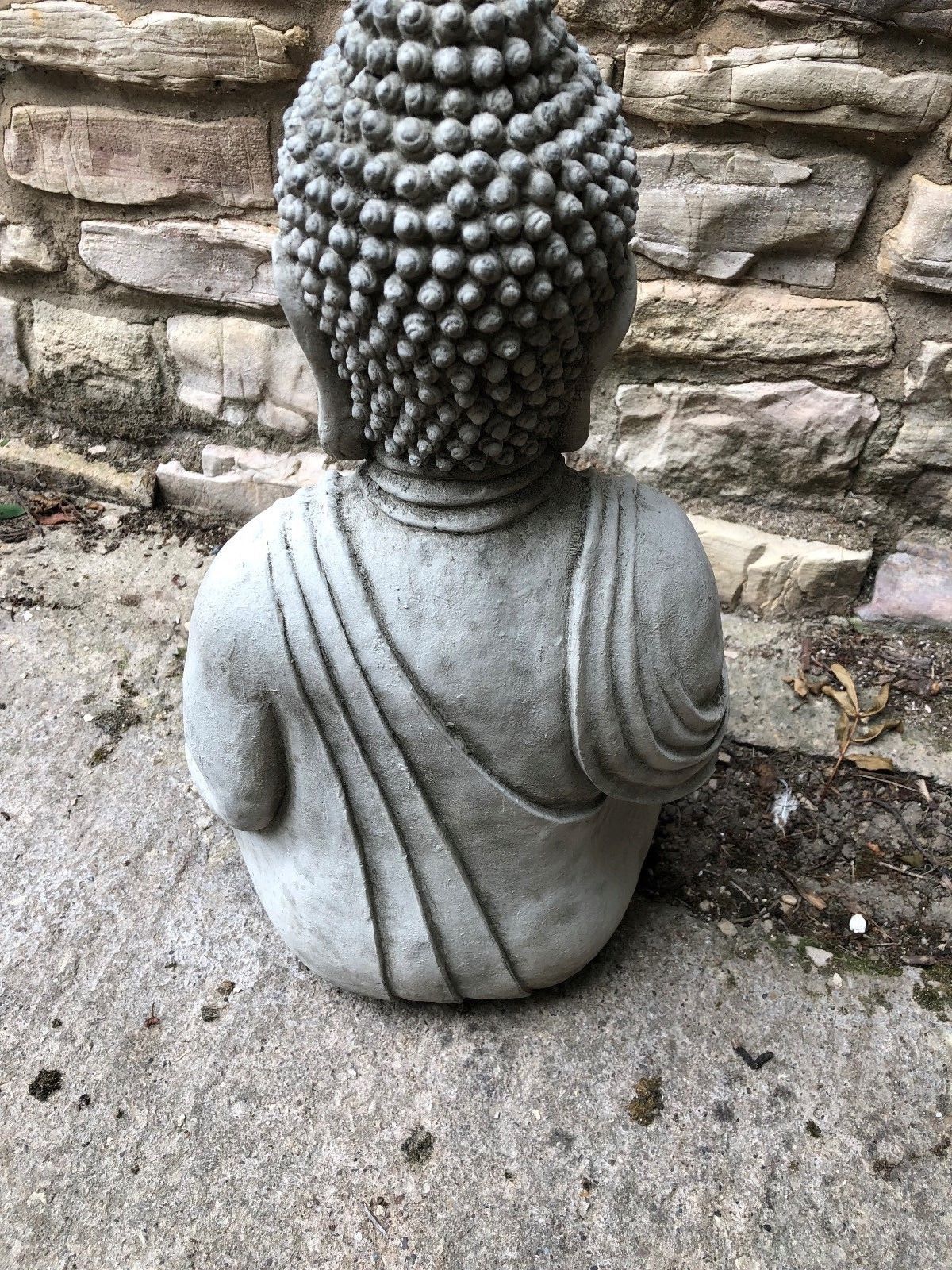 Stunning Stone Sitting Buddha Sculpture Garden Ornament