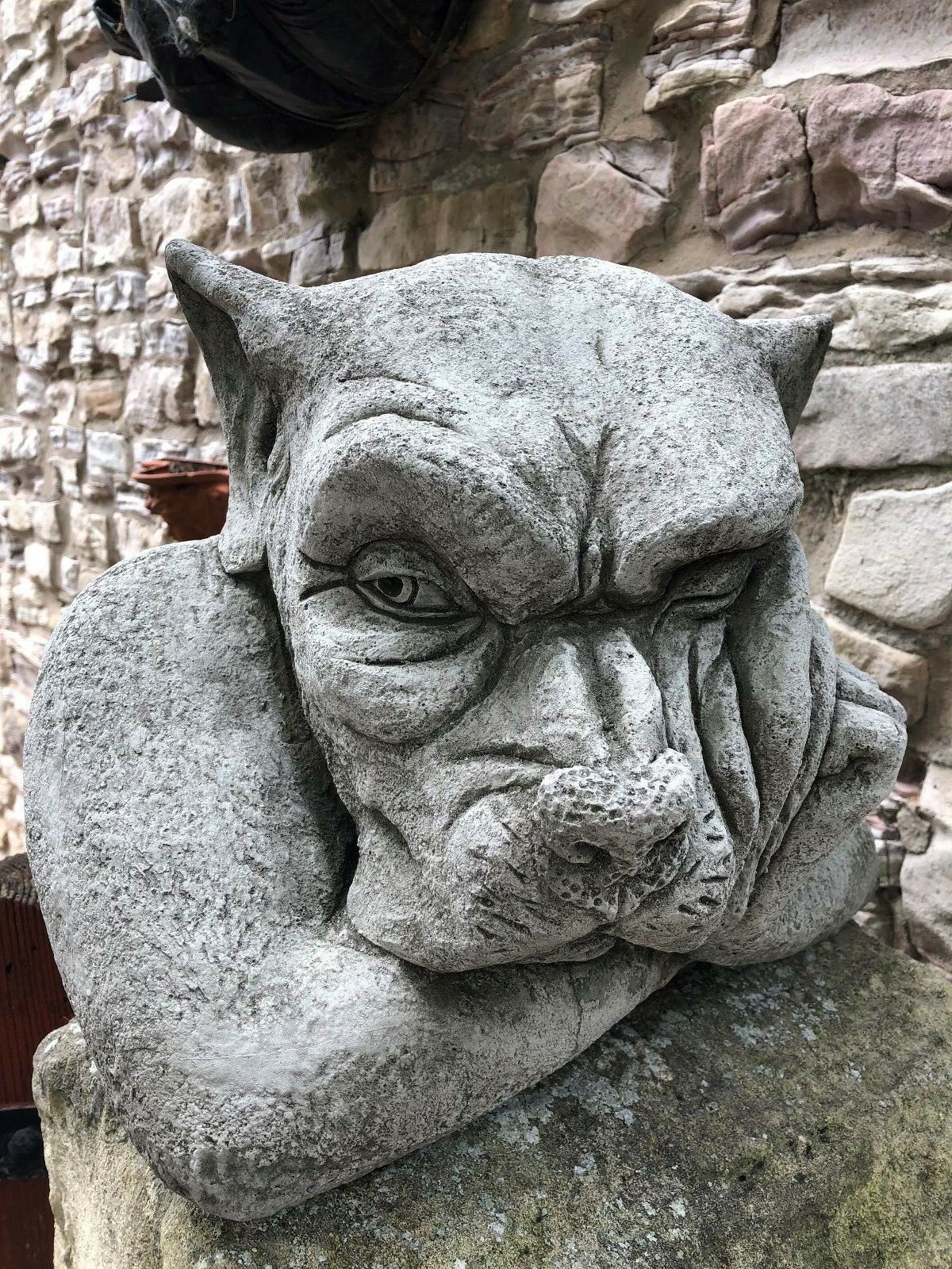 Stone Dog Gargoyle Finial 