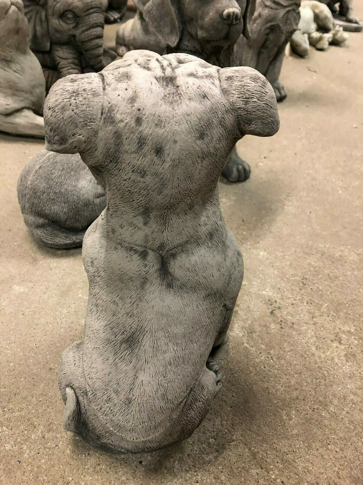 Stone Staffordshire Bull Terrier Dog Statue
