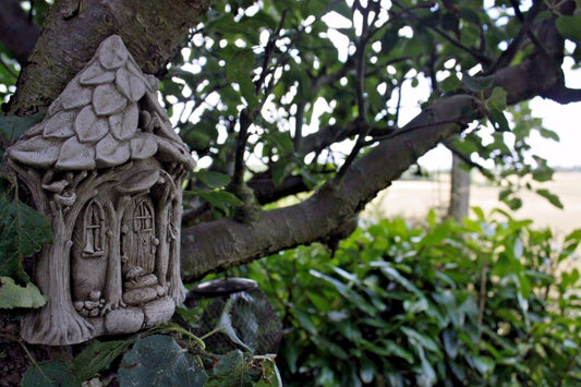 Stone Fairy House Wall/Tree Plaque 