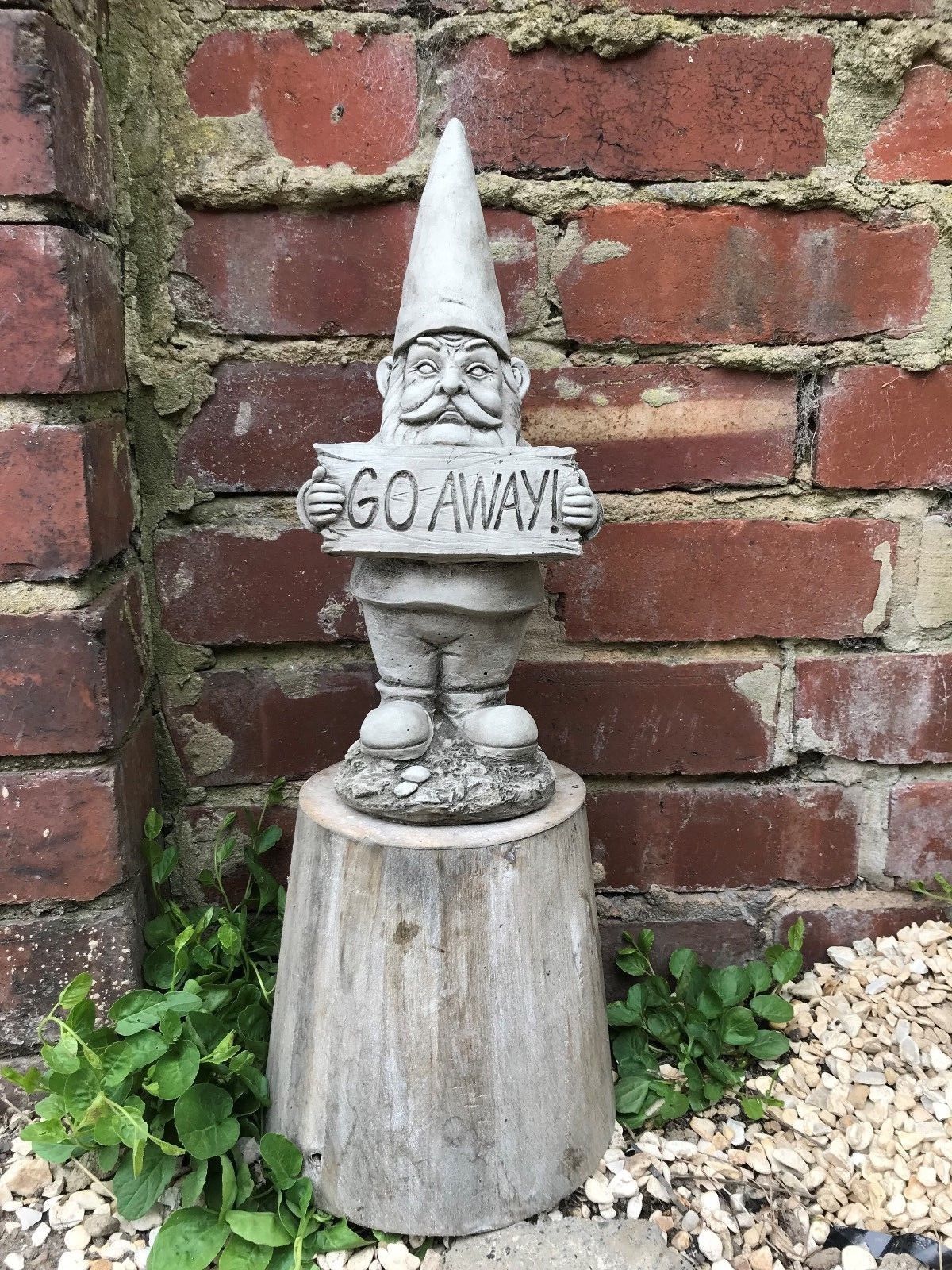 Stone Grumpy Gnome Ornament 